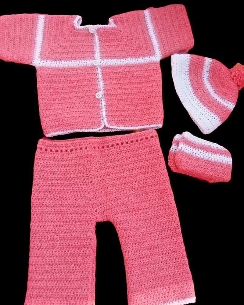 Crochet baby zero size set handmade 0