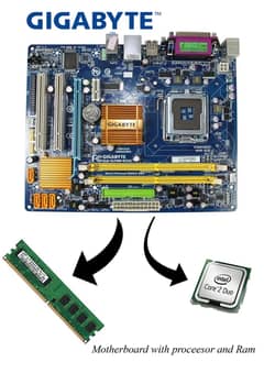 GIGABYTE GA-G31M-ES2C Desktop Motherboard G31 with Core 2 duo and 2 GB