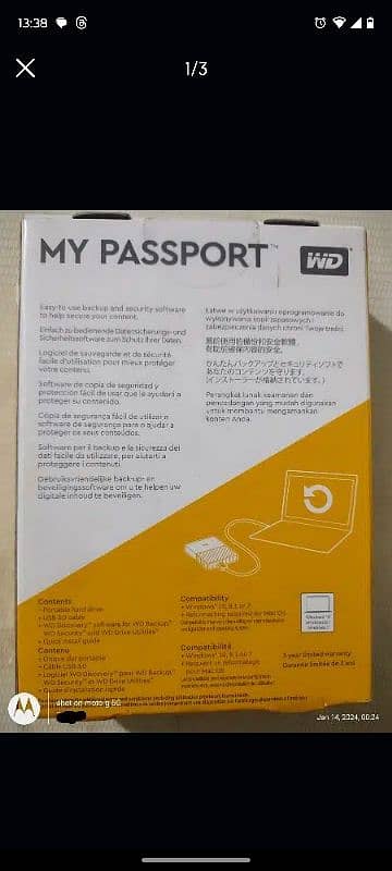 WD My Passport 2TB External USB 3.0 Portable Hard Drive – Black 0