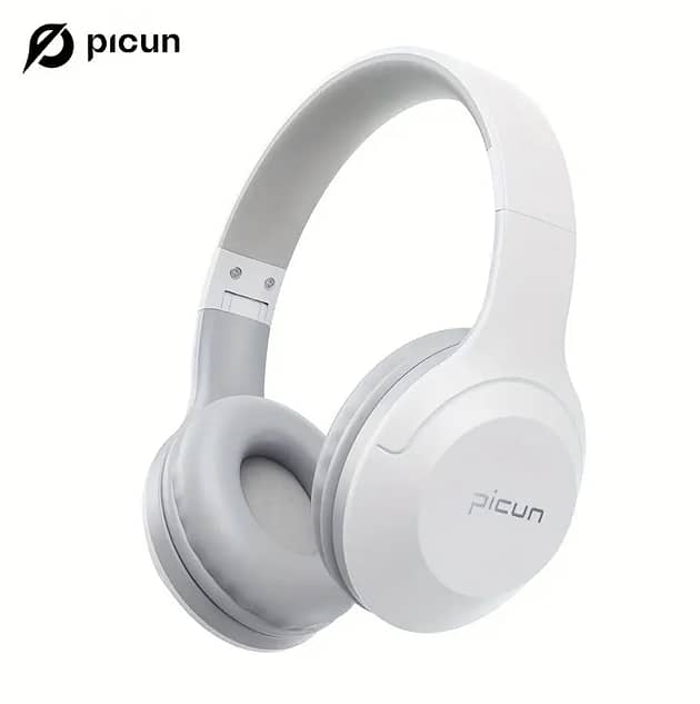 Picun Wireless Headphones, HD Stereo Sound, with Built-in Microphones 0