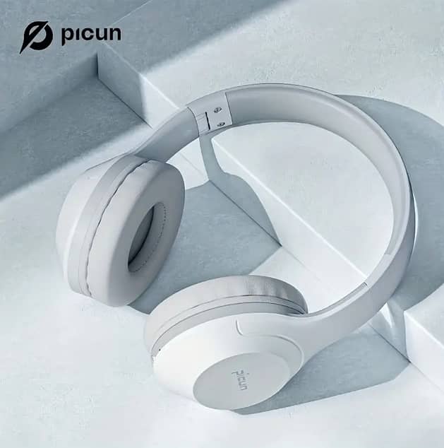 Picun Wireless Headphones, HD Stereo Sound, with Built-in Microphones 1