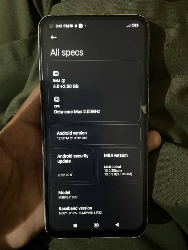 Redmi note 9 dua pta approved 2