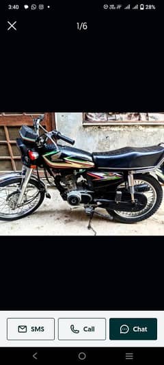 Honda cg125 blue color 3 digit no