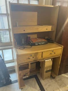 soled wood study table