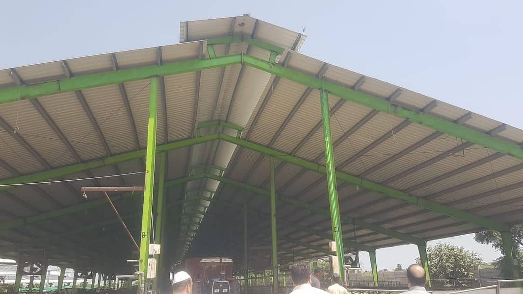 Swimming Pool Shades All Type of Steel Work tensile sheds 2