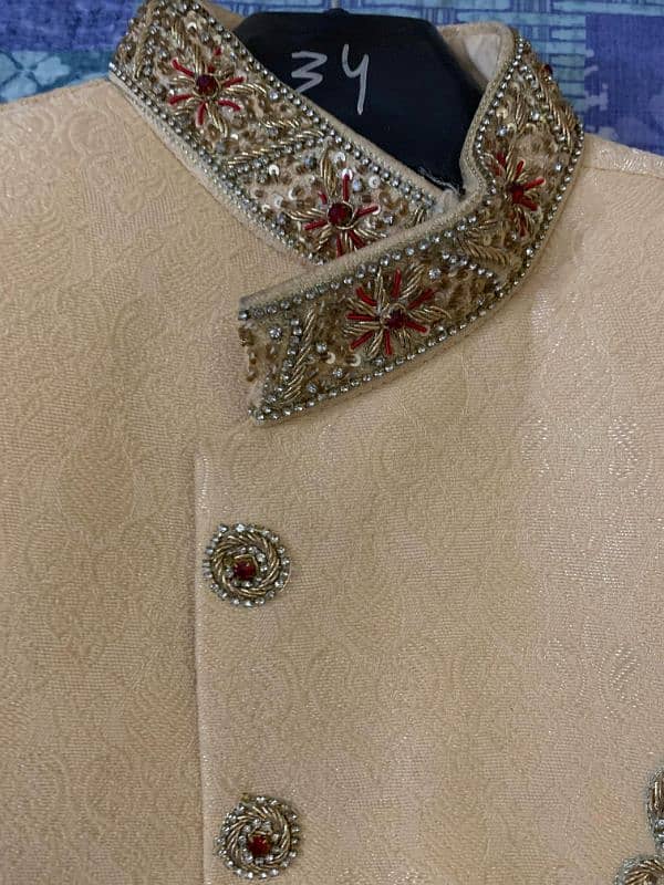 Sherwani | Medium | Skin x Golden Mix 1