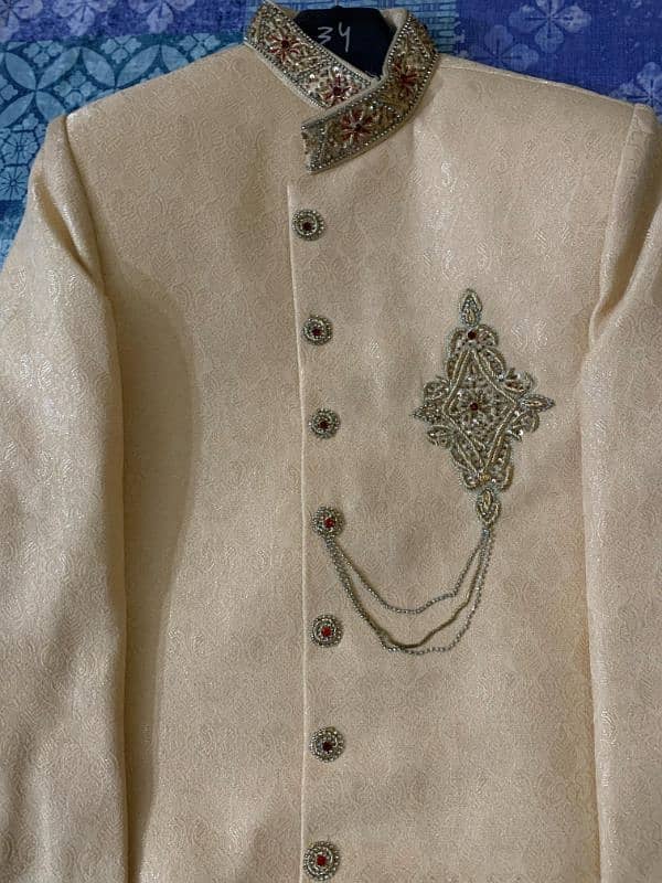 Sherwani | Medium | Skin x Golden Mix 2