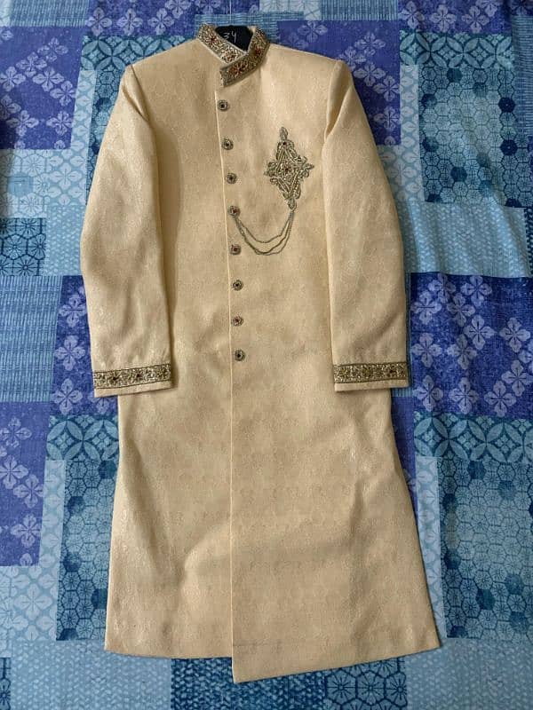 Sherwani | Medium | Skin x Golden Mix 4