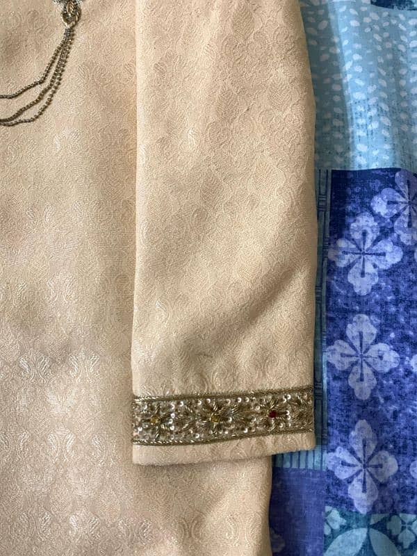 Sherwani | Medium | Skin x Golden Mix 5