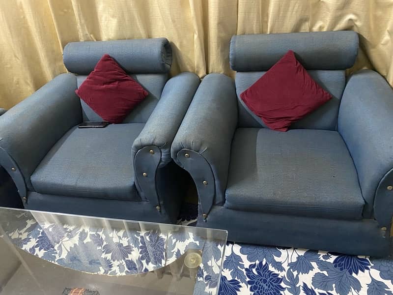 7 Seater Sofa Set with Cushions for Sale 4