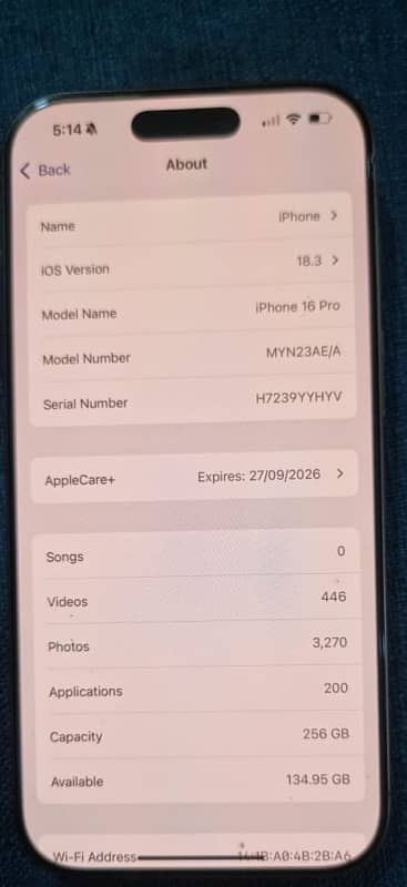 Iphone 16 pro non pta 6