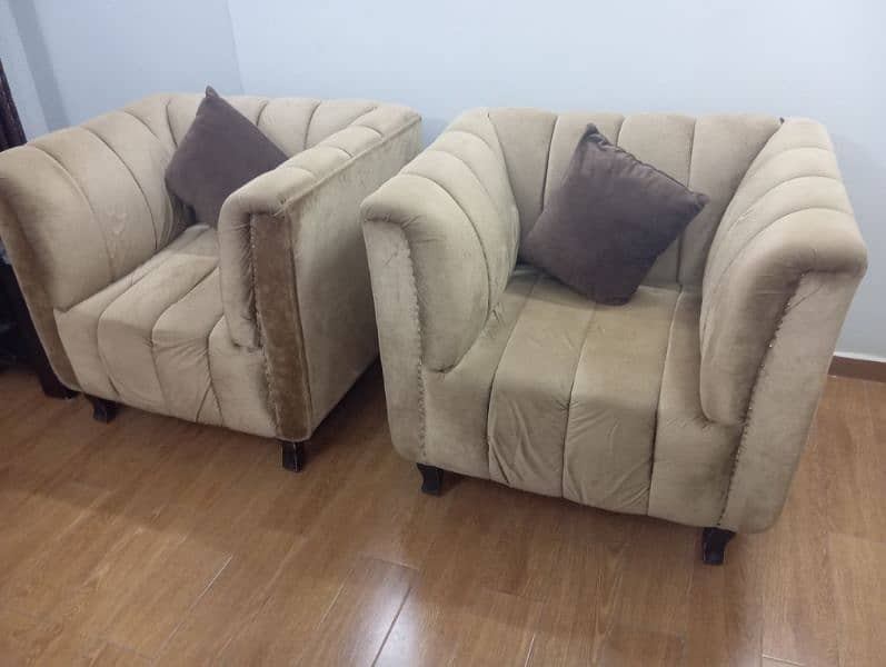 7 seater caramel brown sofa set 2