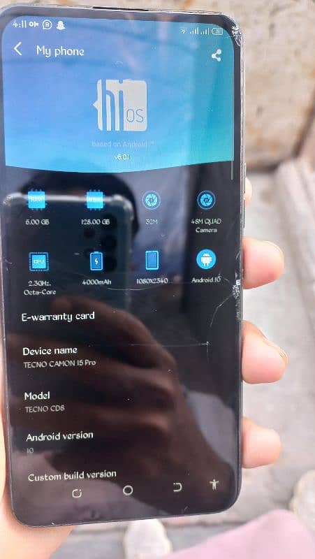 tecno 15pro 6/128Gb exchange and sale possible 8