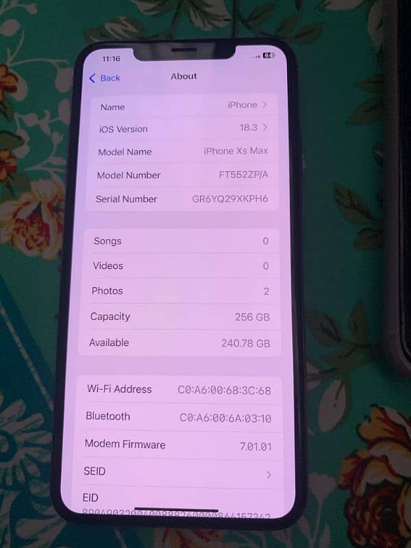 I Phone XSMAXX 256GB PTA Approve mint Condition 14