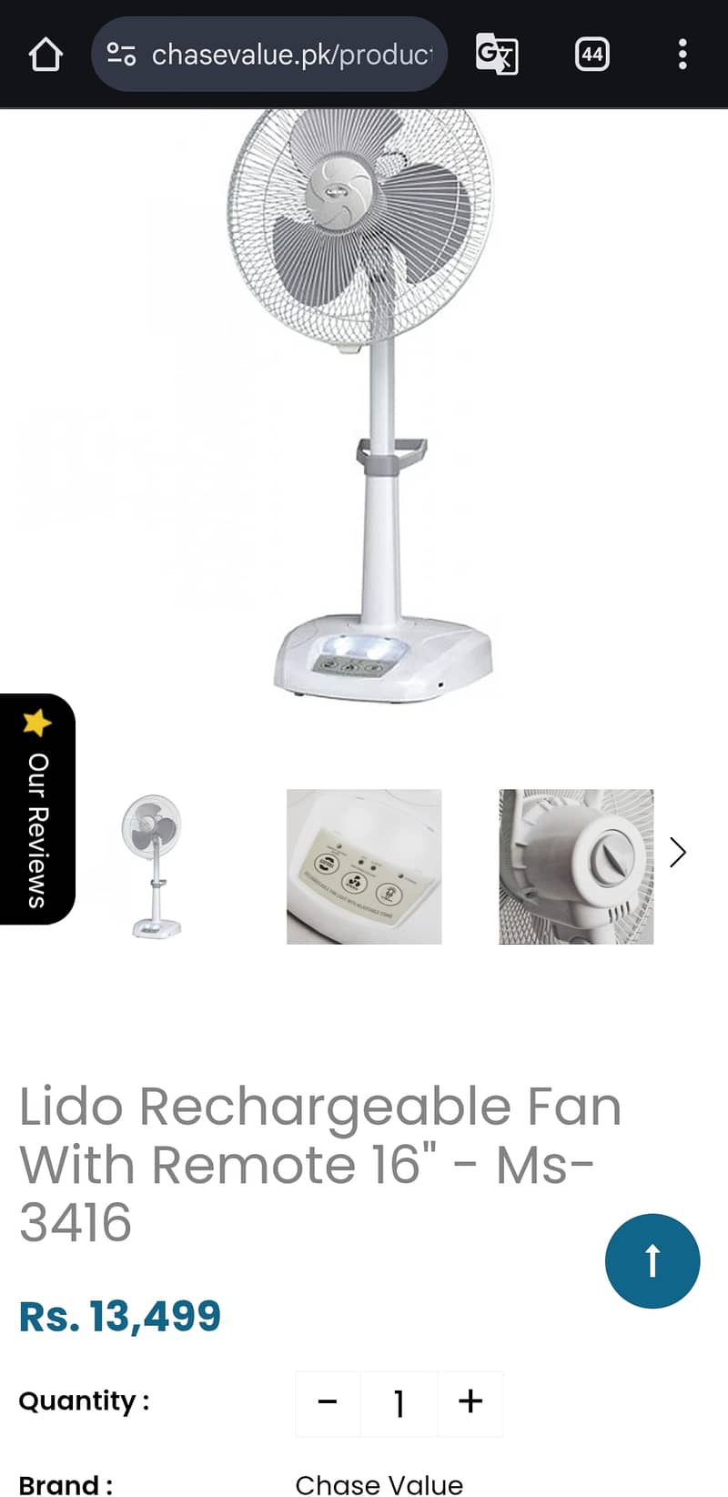 Lido portable padestal fan 3