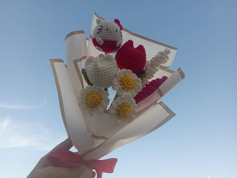 customize crochet handmade bouquet 6