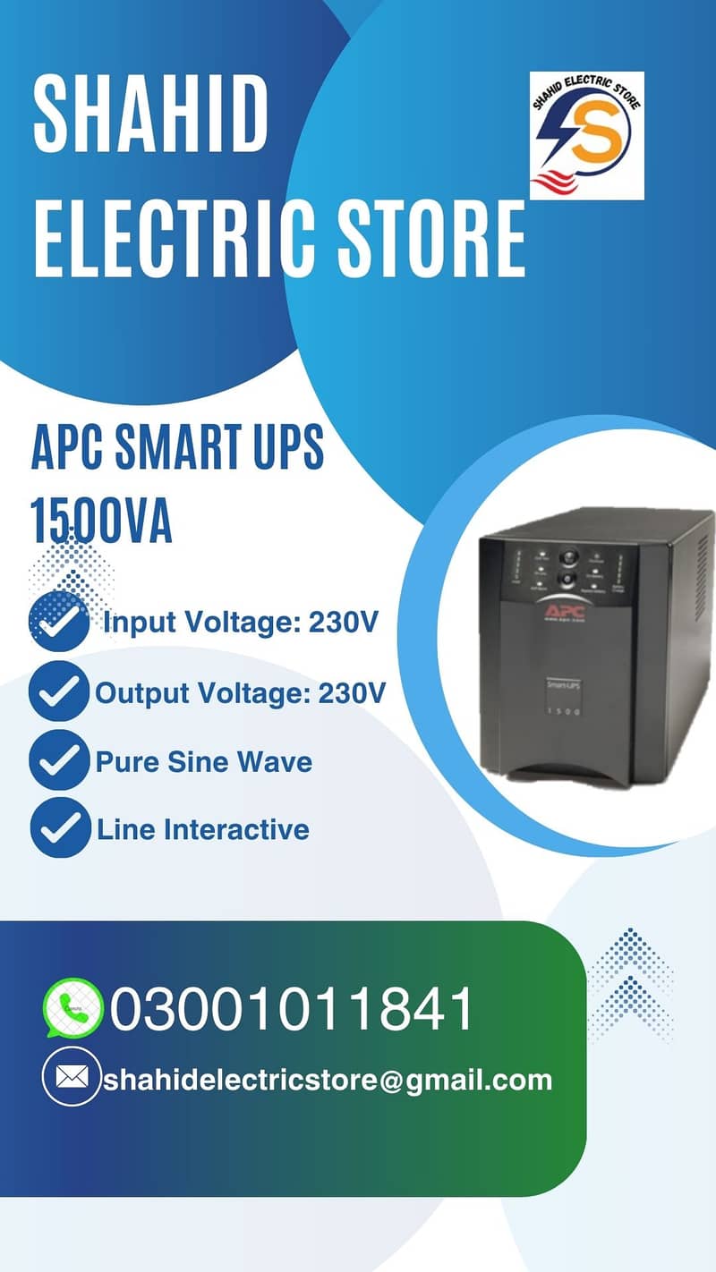 APC UPS 1500va for CCTV/Hospital/pc/HOME/roter machine 5