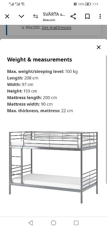 ikea brand - adult bunck bed heavy 3