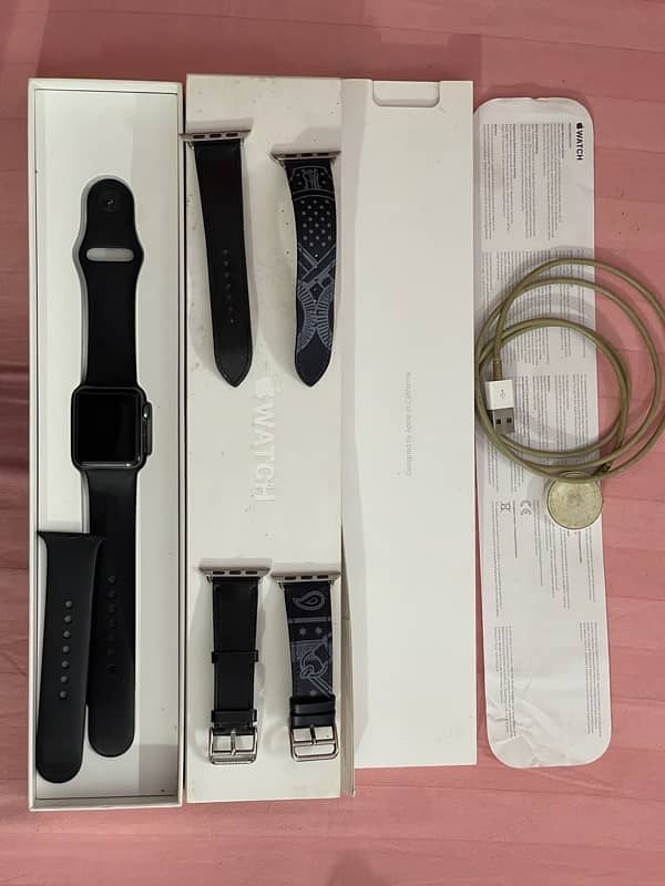 Apple Series 2 box/all original accessories and extra 2 hermes straps 3