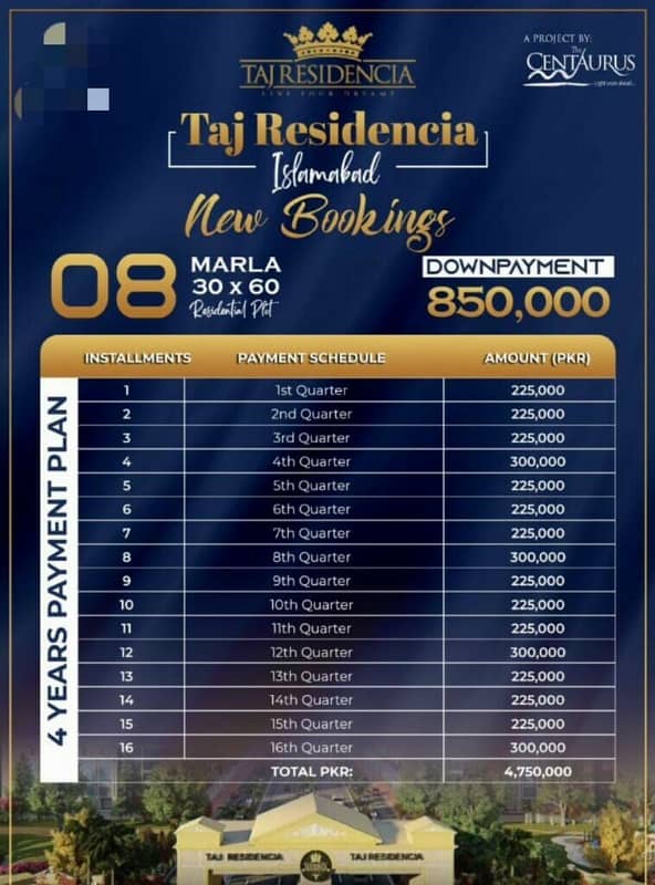 7 Marla file available for sale in Taj Resedencia 2