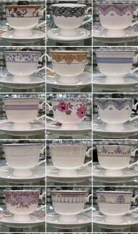 Tea 6 Cups and 6 saucers /12Pcs 0