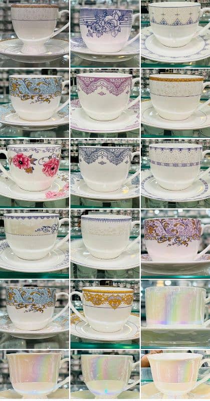 Tea 6 Cups and 6 saucers /12Pcs 1