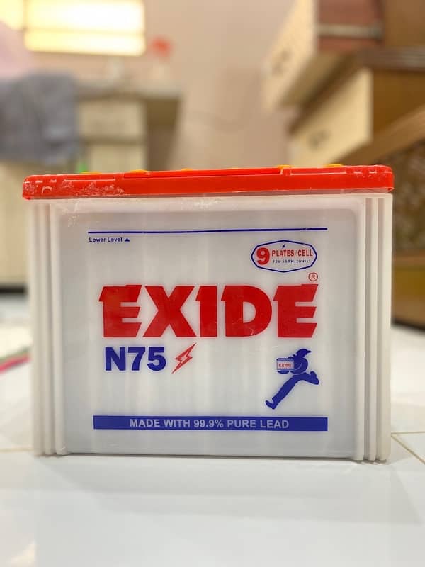 Exide N75 Mint Condition With Battery Charger 0