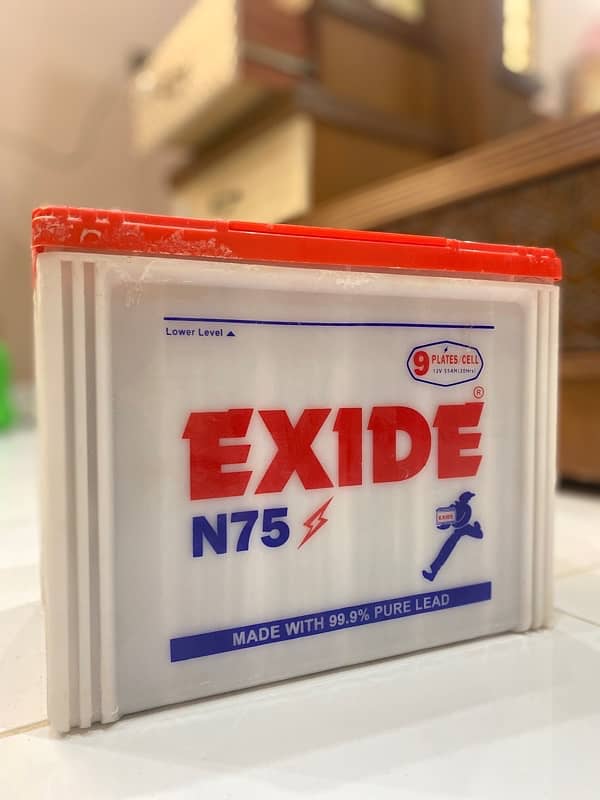 Exide N75 Mint Condition With Battery Charger 1