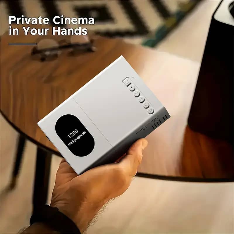 Mobile Projector |Compact HD Outdoor Projector with LED Display, USB C 7