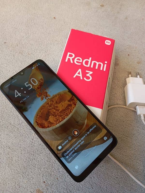 Redmi A3 4gb 128gb complete box exchange possible 1