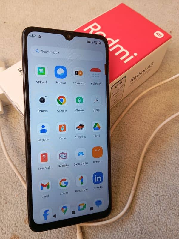 Redmi A3 4gb 128gb complete box exchange possible 9