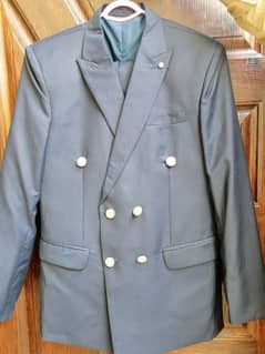 Navy Blue Six Button Two Piece Suit