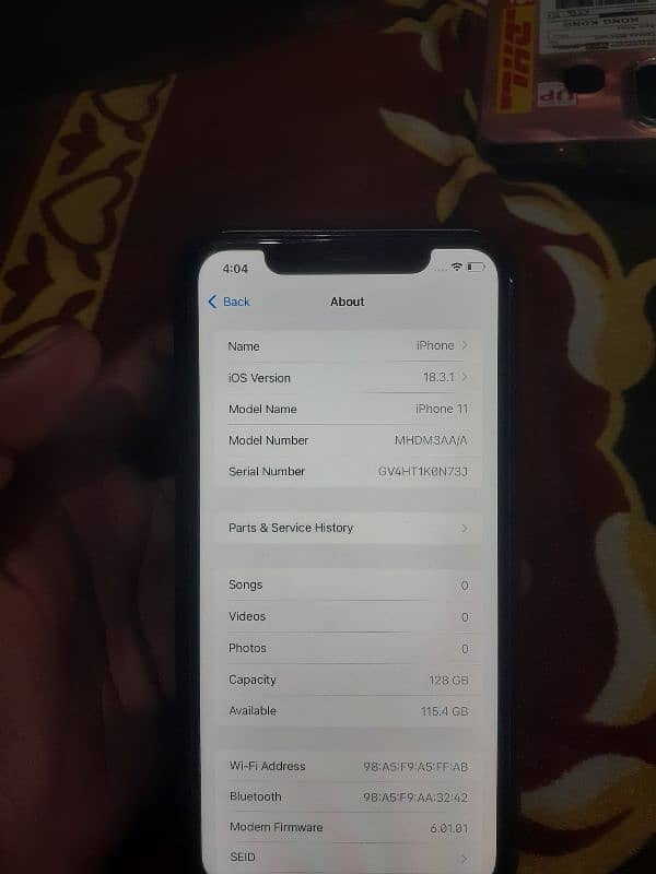 iphone 11 brand new condition 128gb purple colour  orignal battery 4