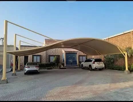 Car Porch Roof Design| Tensile Car Parking| PVC Fabric |Cafe Roof She 11