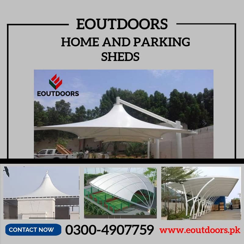 Car Porch Roof Design| Tensile Car Parking| PVC Fabric |Cafe Roof She 15