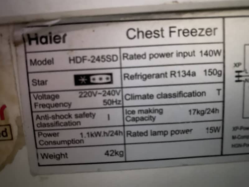 Used Deep Freezer 2