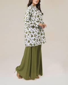 women's stitched printed shirt and trousers