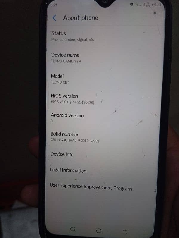 Tecno camon i 4 3/32 good condition working good 4