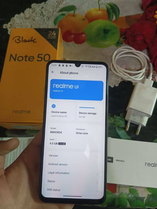 Realme Note 50 10/10 Condition With Complete Box 13+M Warranty u 4