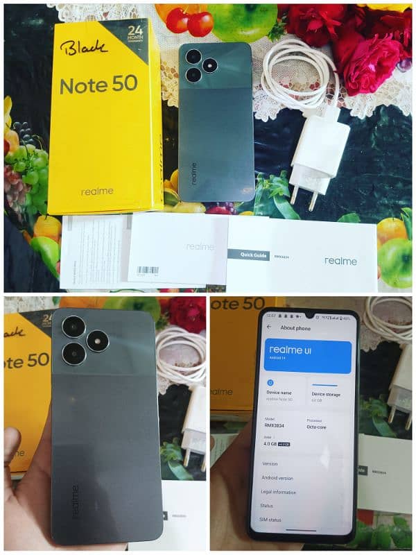 Realme Note 50 10/10 Condition With Complete Box 13+M Warranty u 6