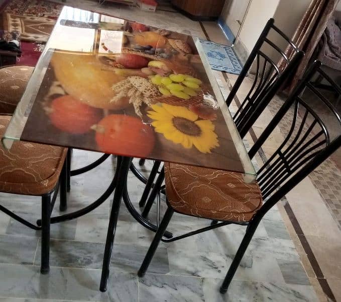 Dining Table with 4 Chairs for Sale like new 0311-8282921 0