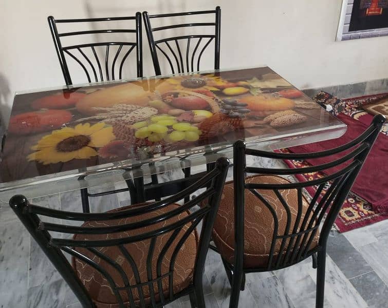 Dining Table with 4 Chairs for Sale like new 0311-8282921 1