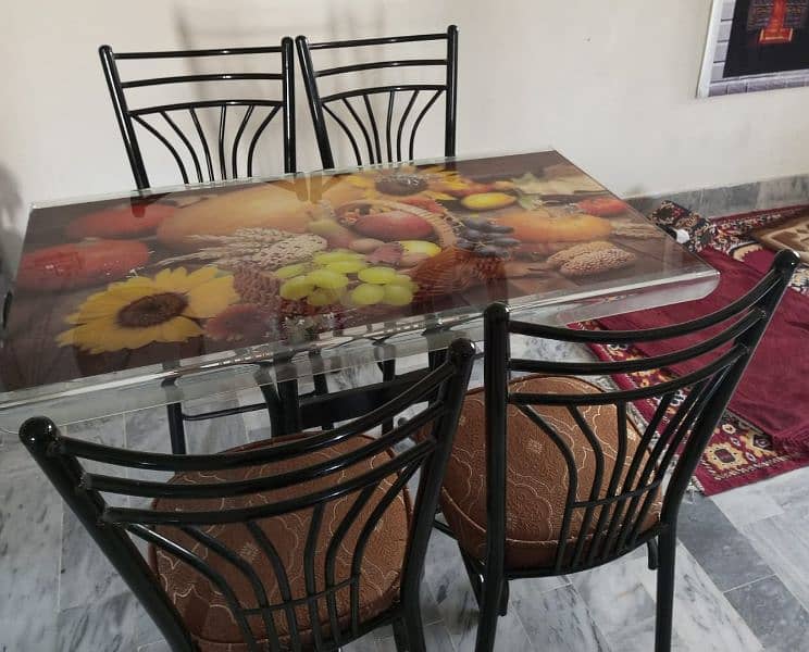 Dining Table with 4 Chairs for Sale like new 0311-8282921 2