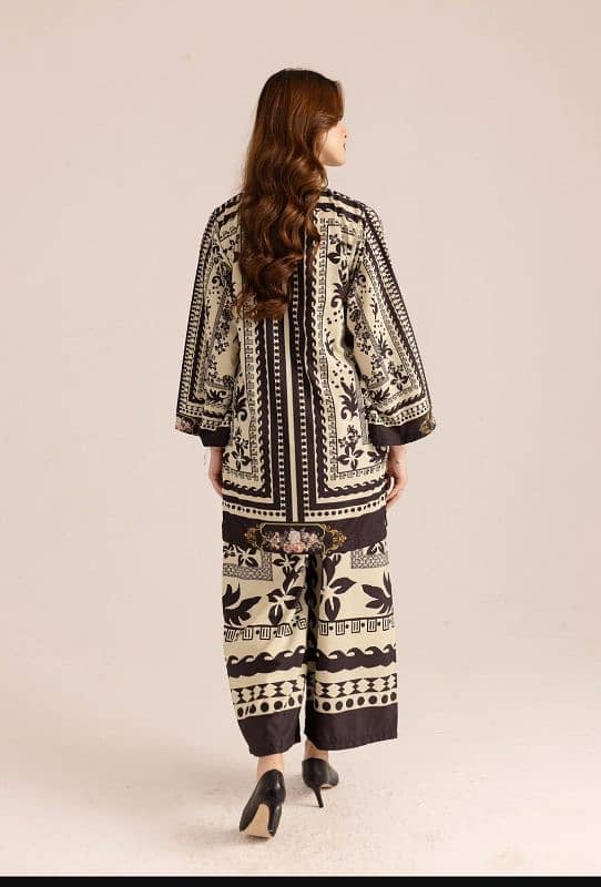 women's stitched printed shirt and trousers 2