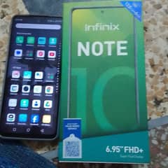 Note 10 Infinix complete box with wereenty card