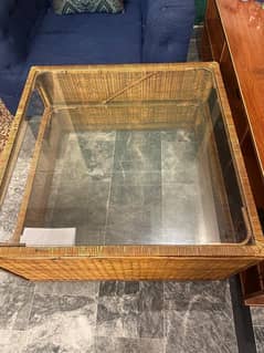 Solid double Cane Table Size 3x3