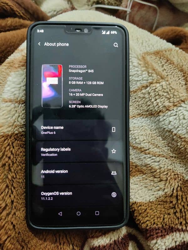 OnePlus 6 PTA dual SIM Game and Camera Best 0