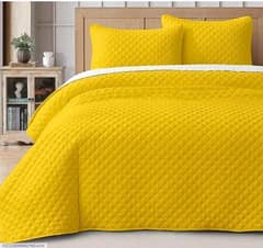 3 Pcs Cotton Plain Bedspread