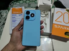 Tecno Spark 20 8+8/256 with original Box Charger Warranty