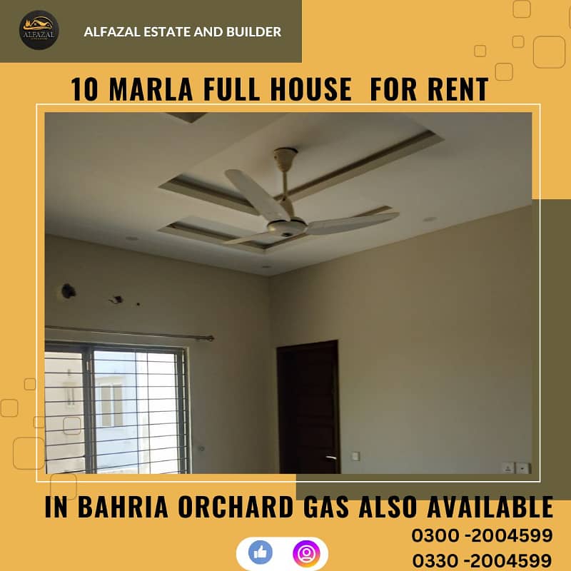 10 MARLA FULL HOUSE FOR RENT IN BAHRIA ORCHARD 3